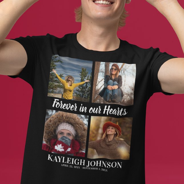 Camiseta Para sempre em nossos corações | Memorial da Colag (Criador carregado)