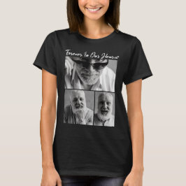 Camiseta Para Sempre em Nossos Corações Papai Vovô Memorial