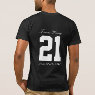 Camiseta Para sempre idade engraçada do aniversário dos