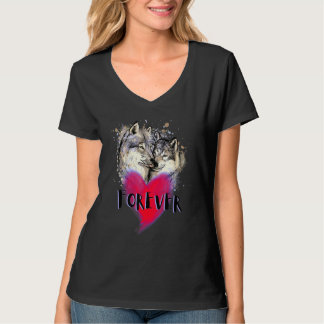 Camiseta Para sempre no Love Wolf Casal Wild Spirit e Devot