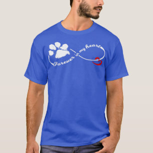 Camiseta Para sempre no meu Cachorro Pawprint Infinity