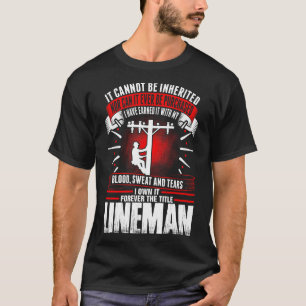 Camiseta Para sempre o Tshirt do lineman do título
