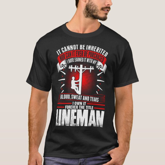 Camiseta Para sempre o Tshirt do lineman do título (Frente)