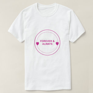 Camiseta Para Sempre & Sempre – Design de Tipografia de Amo