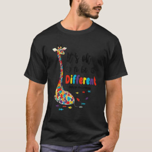 Camiseta Para Ser Diferente, O Autismo Girafa Apoia Autismo
