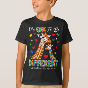 Camiseta Para ser diferentes quebra-cabeças de girafa da co