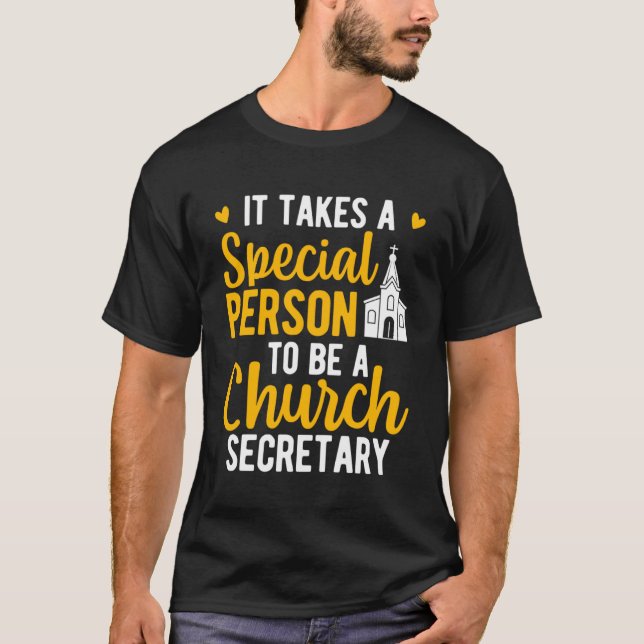 Camiseta Para Ser Secretária Secretária da Igreja (Frente)