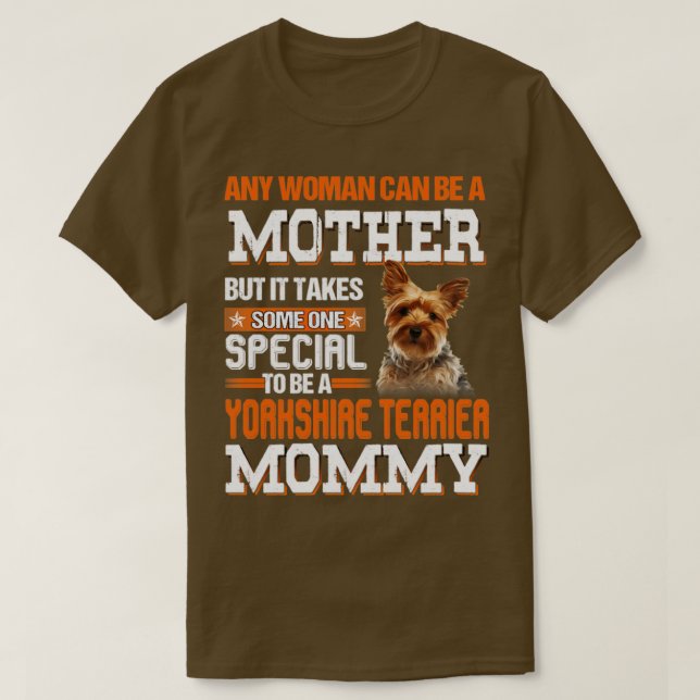 Camiseta Para ser uma mamãe terrier Yorkshire (Frente do Design)