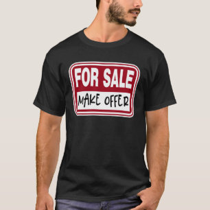 Camiseta Para Sinal de Venda Fazer Oferta Gráfico Disponíve