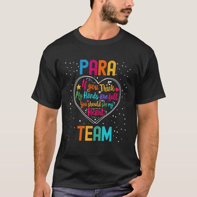 Camiseta PARA Team Appreciation Week Back to School Heart (Frente)