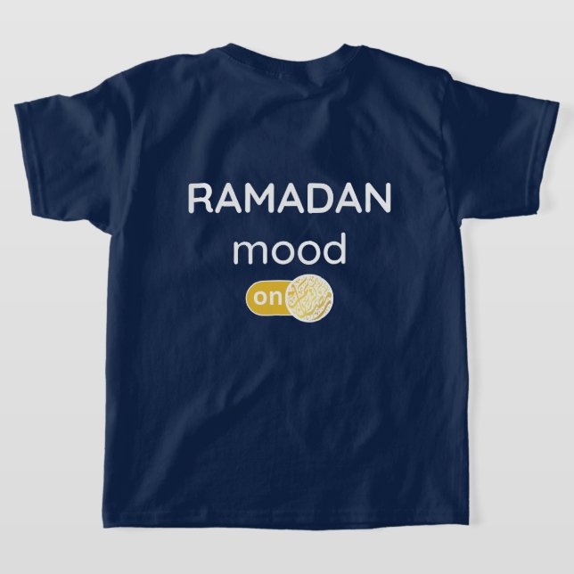 Camiseta para trás e frente do humor Ramadã em islamismo mu (Postura das costas)