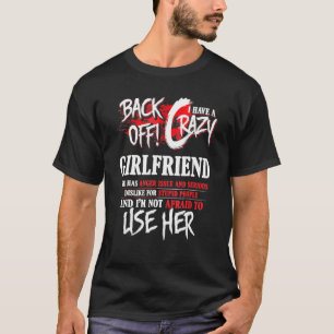 Camiseta Para Trás Tenho Namorada Louco Para Mulheres Rapaz