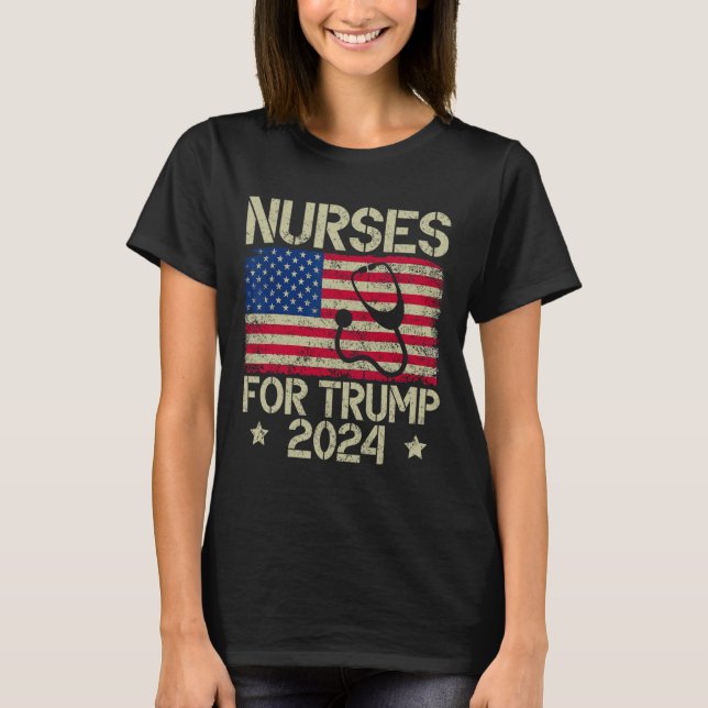 Camiseta Para Trump 2024 American Flag Trump Usa Flag (Frente)