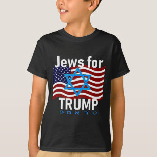 Camiseta Para Trump American Flag Star De David Hebrew Supp