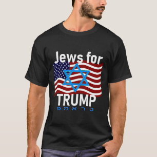 Camiseta Para Trump American Flag Star De David Hebrew Supp