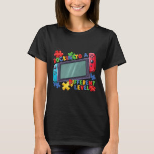 Camiseta Para Um Autismo De Jogo De Vídeo 2024 De Nível Dif