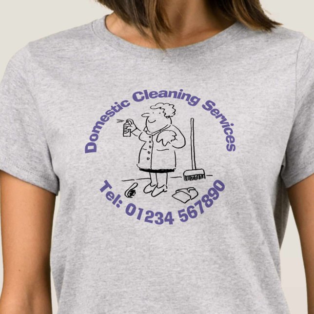 Camiseta Para um Limpador - Serviços de Limpeza Doméstica (Criador carregado)
