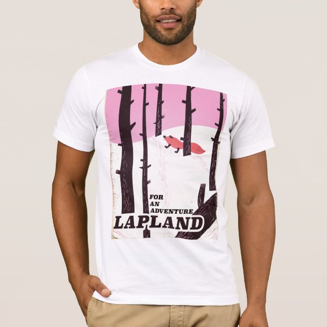 Camiseta Para uma aventura poster vintage da Lapland (Frente)