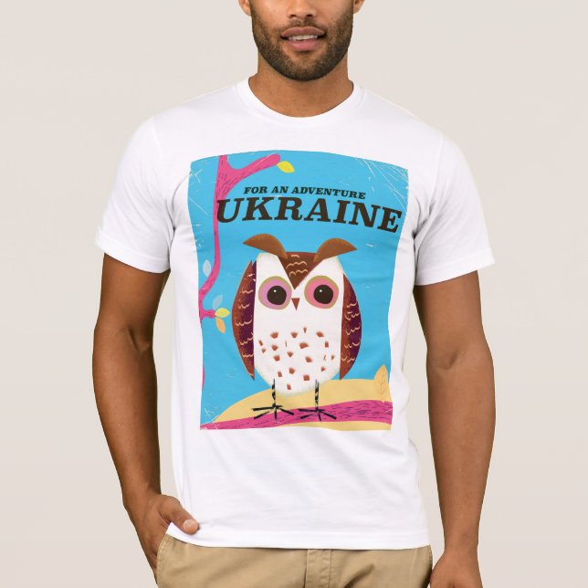 Camiseta Para uma Aventura, poster vintage de Owl (Frente)