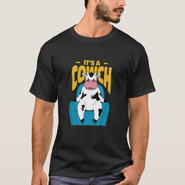 Camiseta Para Vovô Sofá do Papai Vaca (Frente)