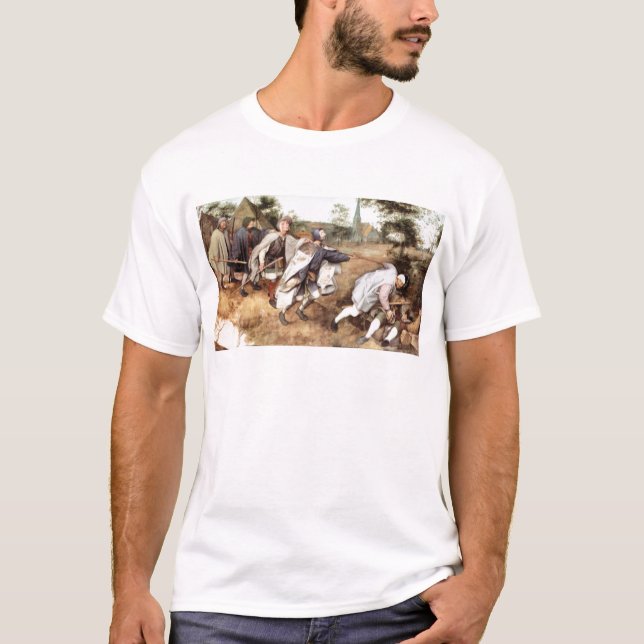 Camiseta Parabal dos homens cegos por Pieter Bruegel (Frente)
