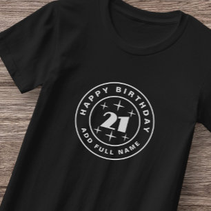 Camiseta Parabéns 21 anos Jovem T-Shirt