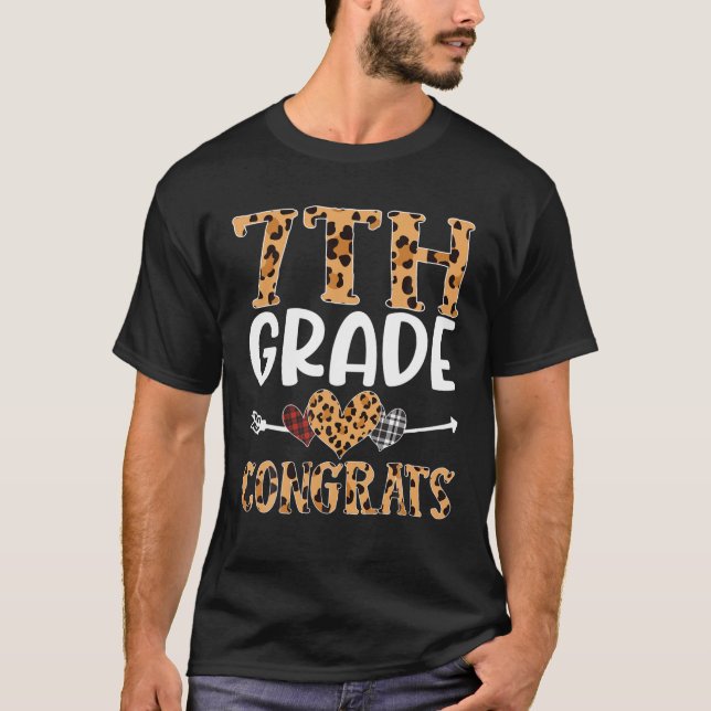 Camiseta Parabéns à Professora Leopard Primeiro Dia de Volt (Frente)