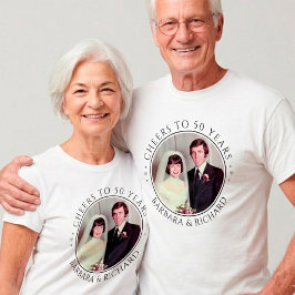 Camiseta Parabéns ao 50º Aniversário de Casamento Foto Pers