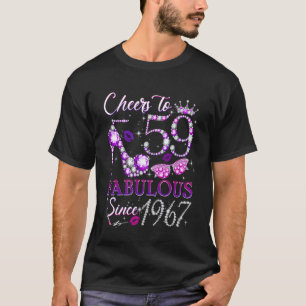 Camiseta Parabéns aos 59 Fabulosos Desde 1967 59º Aniversár