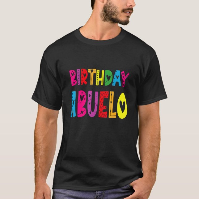 Camiseta Parabéns Avô mexicano Abuelo Birt (Frente)