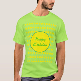 Camiseta Parabéns Bolinhas de aniversário T-Shirt (Neon Gre
