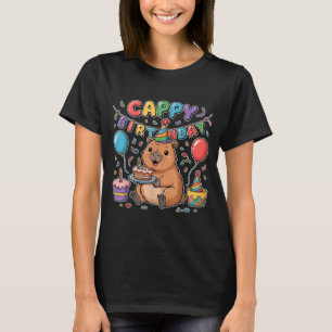 Camiseta Parabéns Capivara Amantes Menina Menino Feliz Aniv