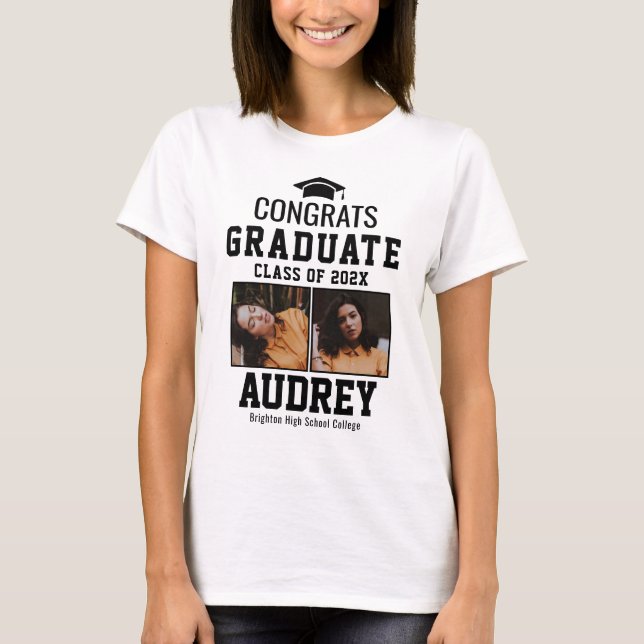 Camiseta Parabéns Classe de Nome do Formando 2025 (Frente)