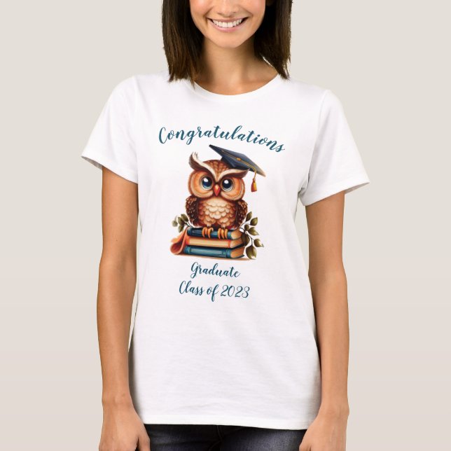 Camiseta Parabéns de Formatação Wise Owl (Frente)