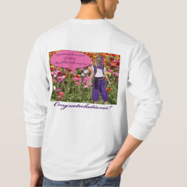 Camiseta parabéns de manga comprida