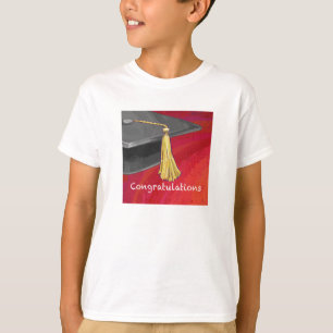 Camiseta Parabéns Formando Preto e Vermelho