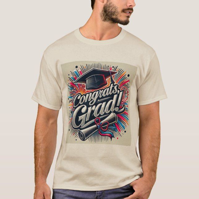 Camiseta Parabéns Formando T-Shirt | Celebração de Graduaçã (Frente)