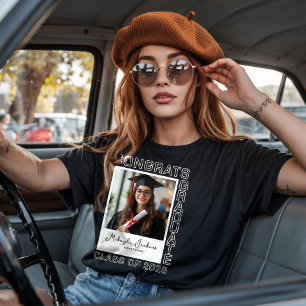 Camiseta Parabéns Graduado Correspondência Família Foto Per