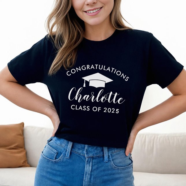 Camiseta Parabéns Graduado Nome Turma de 2026 (Criador carregado)
