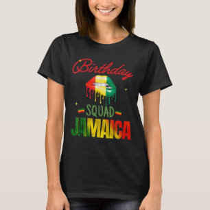 Camiseta Parabéns Jamaica Squad Crew Festa de Dia de Aniver