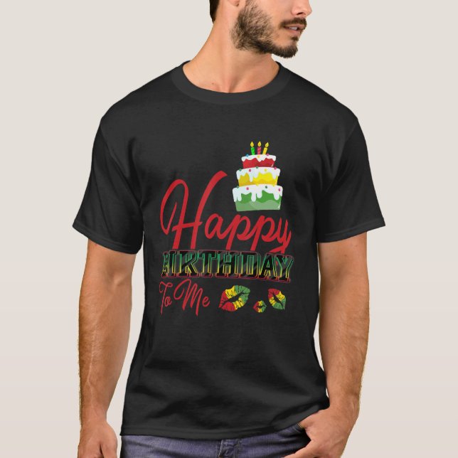 Camiseta Parabéns Para Mim Pelo Bolo De Aniversário Da Jama (Frente)