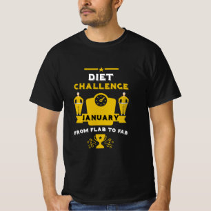 Camiseta Parabéns pela perda de peso em Janeiro
