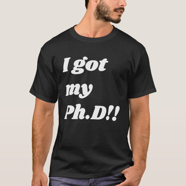 Camiseta Parabéns pelo formando de doutorado (Frente)