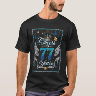 Camiseta Parabéns pelos 77 Anos de Bodas de Casamento 77º B