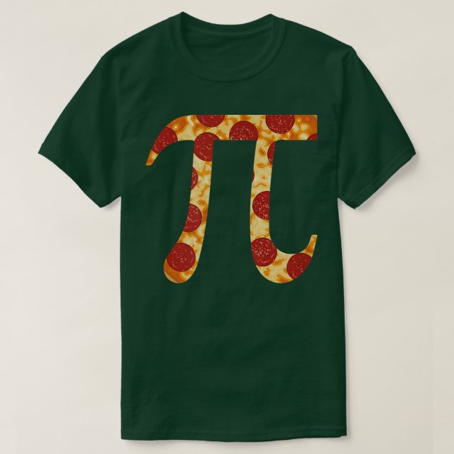 Camiseta Parabéns Pi Day Pepperoni Pizza Patterna T-Shirt (Frente do Design)