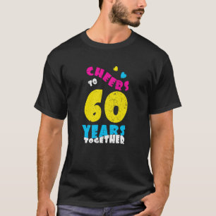 Camiseta Parabéns por 60 Anos Juntos 60º Aniversário de Cas
