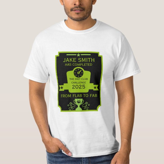 Camiseta Parabéns por perda de peso (Frente)