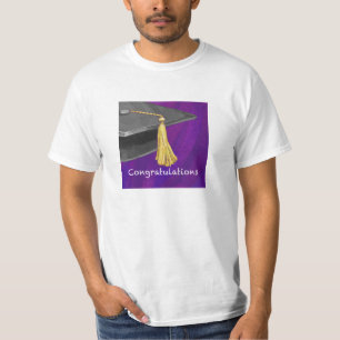 Camiseta Parabéns preto e roxo