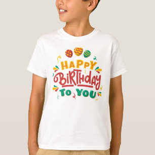 Camiseta "Parabéns T-Shirt para Crianças - Divertido e Fest