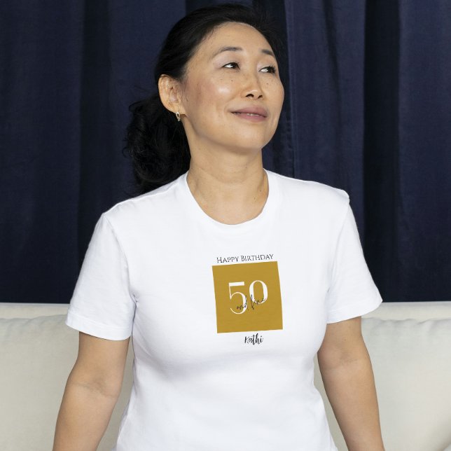 Camiseta Parabéns únicos - 50 T-Shirt (Criador carregado)